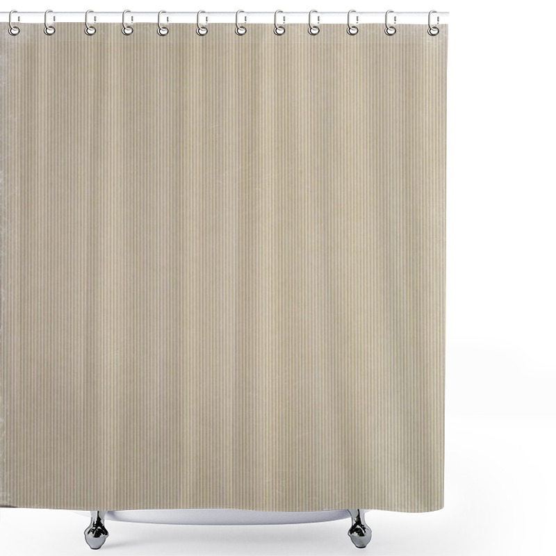 Personality  Brown Wrapper Design With Vertical Lines Shower Curtains