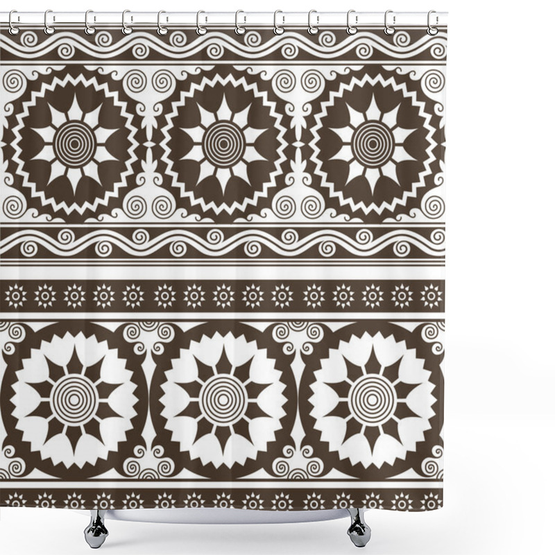 Personality  Seamless Indian Style Background Shower Curtains