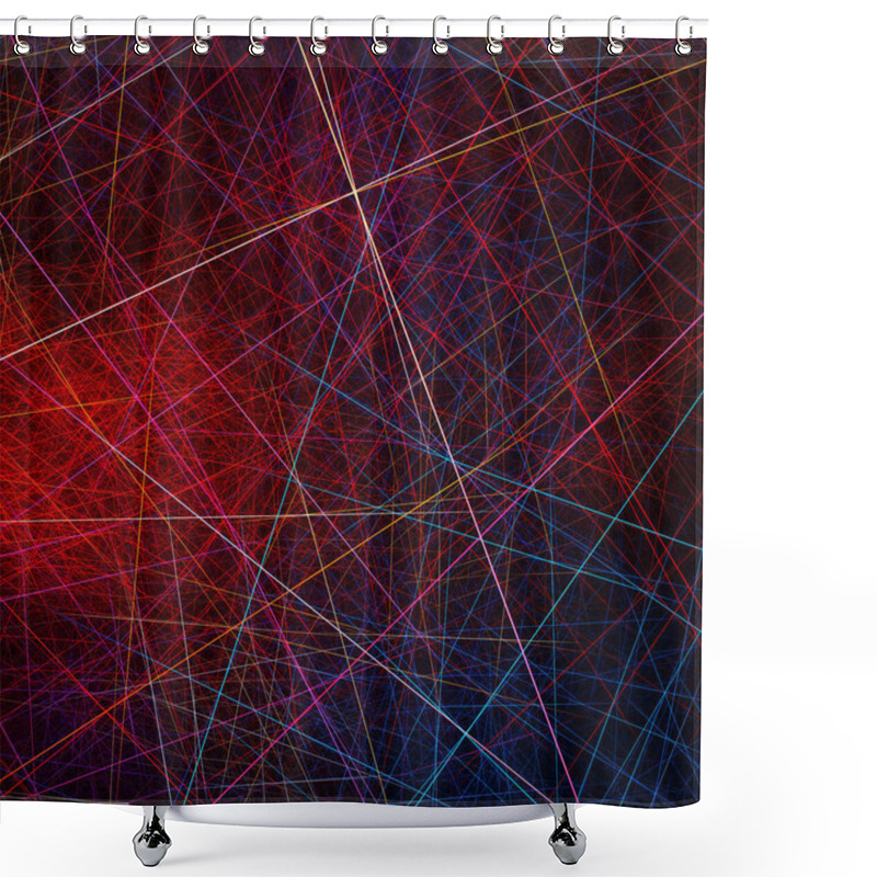 Personality  Fractal Scratched Grunge - Fractal Background Shower Curtains