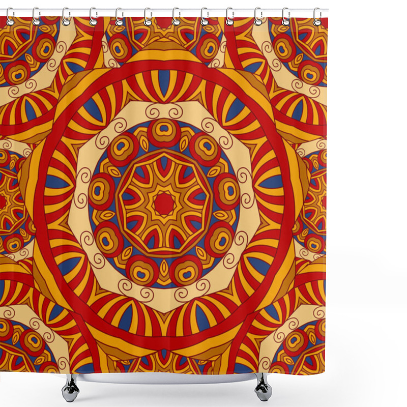 Personality  Seamless  Vector  Background With Mandala. Shower Curtains