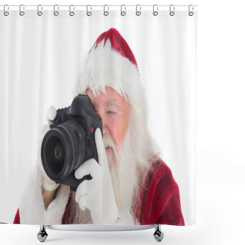 Personality  Santa Is Taking A Picture Shower Curtains