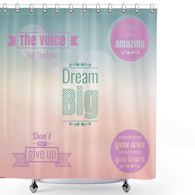 Personality  Collection Of Motivational Quotes Shower Curtains