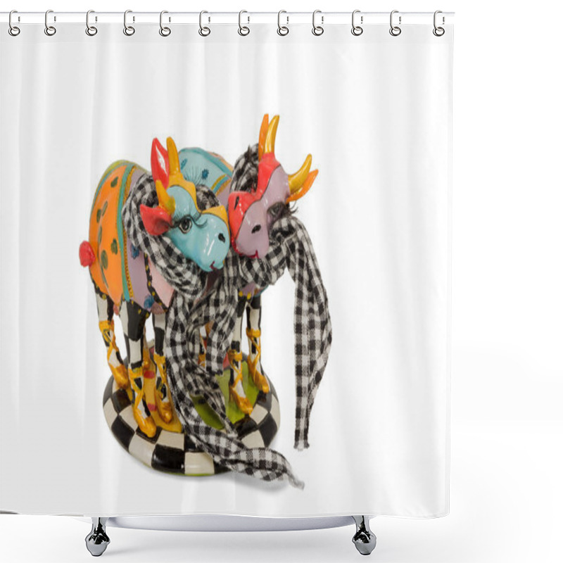 Personality  Figurine Cow Lovers Shower Curtains