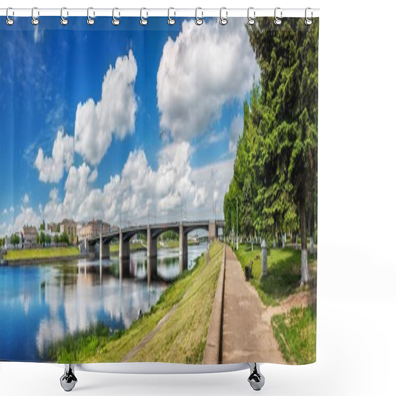 Personality       Bridge Across The Volga  In Tver Shower Curtains