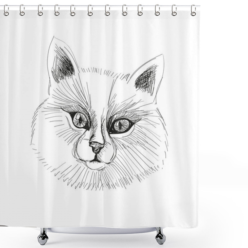 Personality  Wild Cat Shower Curtains