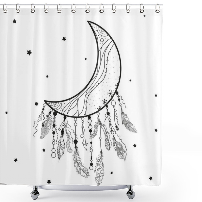 Personality  Illustration. Digital Art Shower Curtains