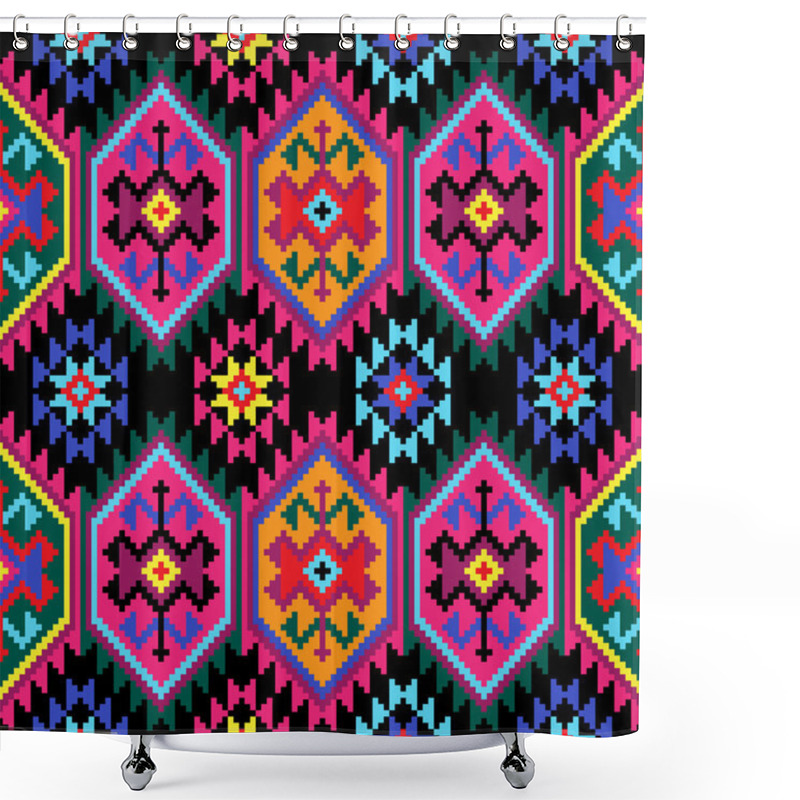 Personality  Tribal Semless Vector Pattern Shower Curtains