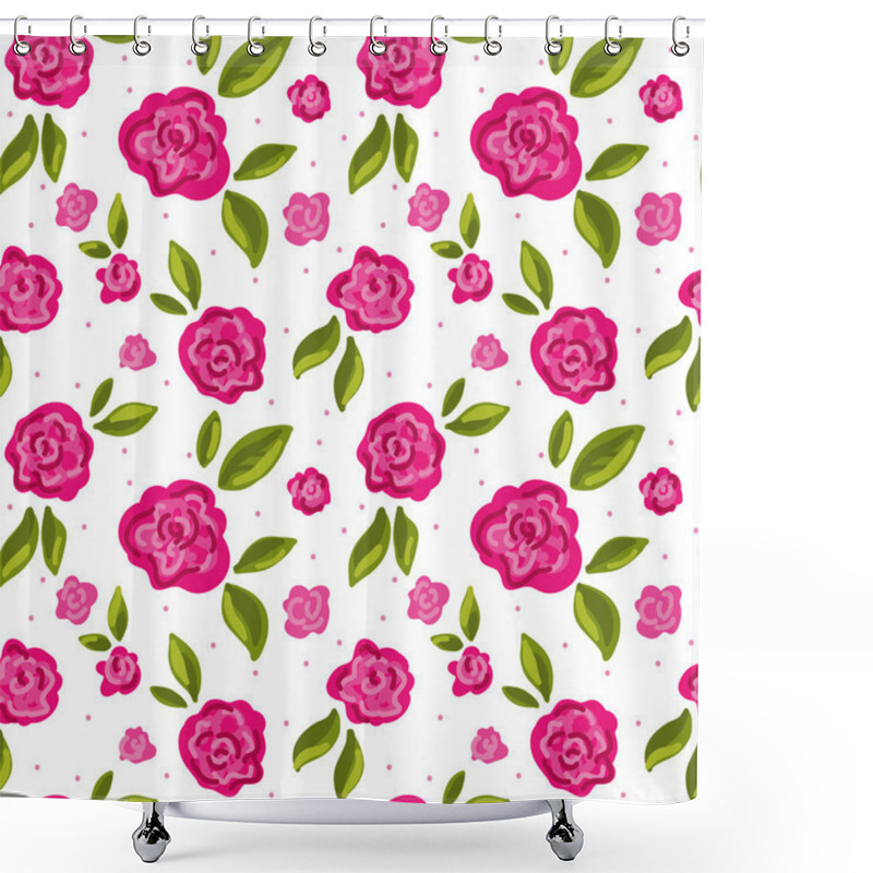 Personality  Rose Flowers Pattern Shower Curtains