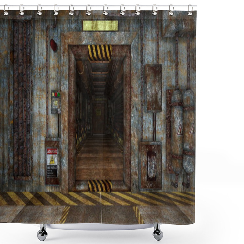 Personality  Space Station Shower Curtains