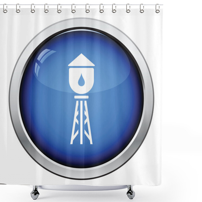 Personality  Water Tower Icon Shower Curtains