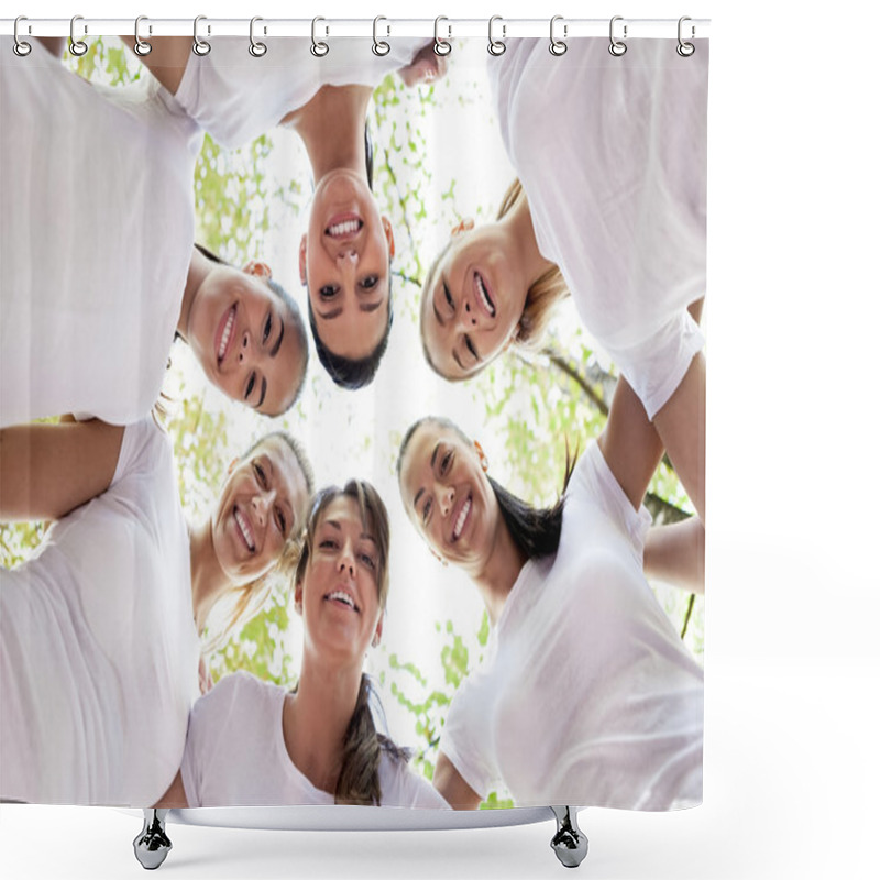 Personality  Women With Heads Together Shower Curtains