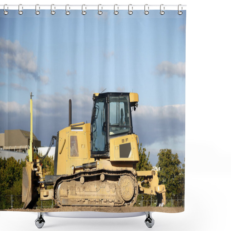 Personality  Bulldozer Shower Curtains