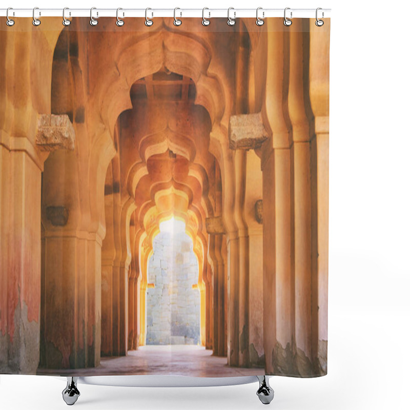 Personality  Old Ruined Arch Of Lotus Mahal In Hampi, India Shower Curtains