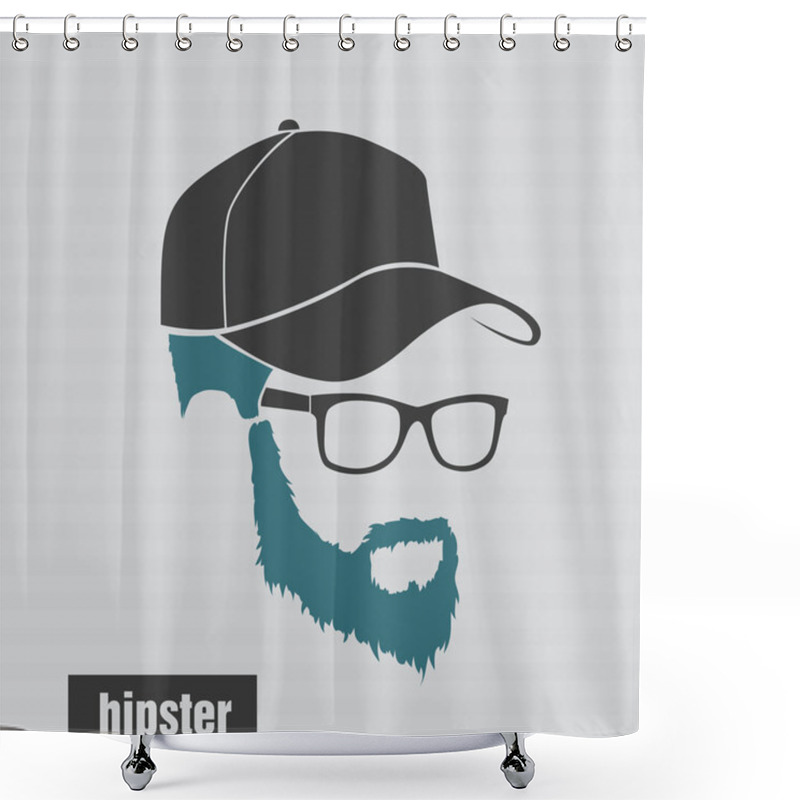 Personality  Hipster Male Style Icon Shower Curtains