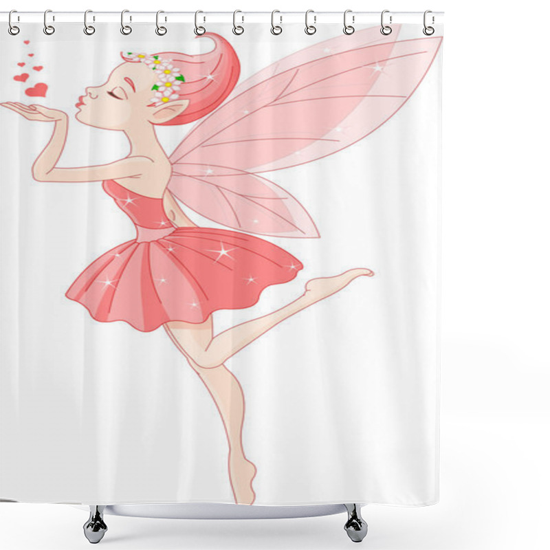 Personality  Blowing Kisses Fairy Shower Curtains