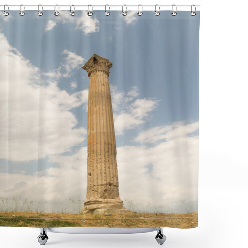 Personality  Column Of The Temple Of Zeus In Greece. Shower Curtains