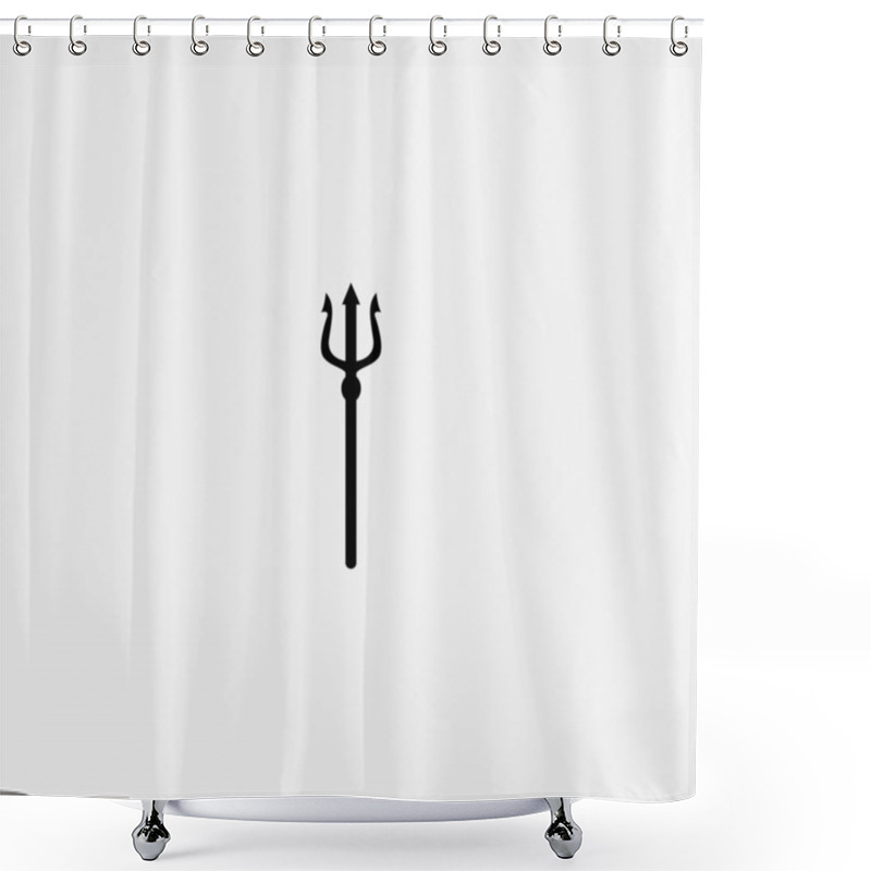 Personality  Trident Graphic Element Illustration Template Design Shower Curtains