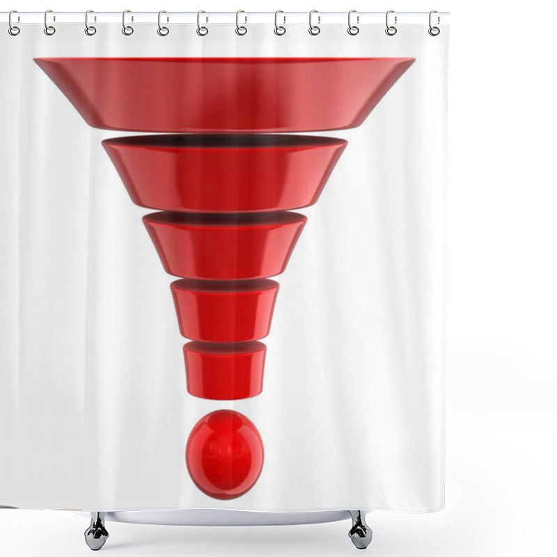 Personality  3d Cone. Image With Clipping Path Shower Curtains