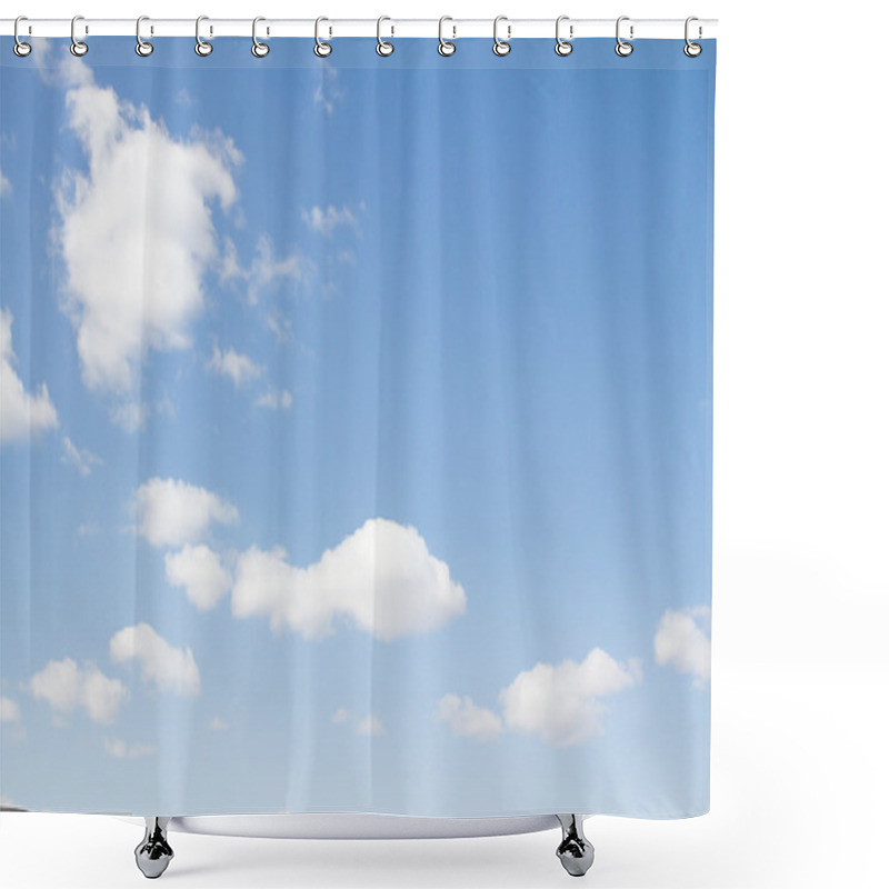 Personality  Clouds In Blue Sky Shower Curtains