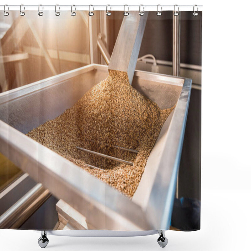 Personality  The Technological Process Of Grinding Malt Seeds At The Mill Shower Curtains