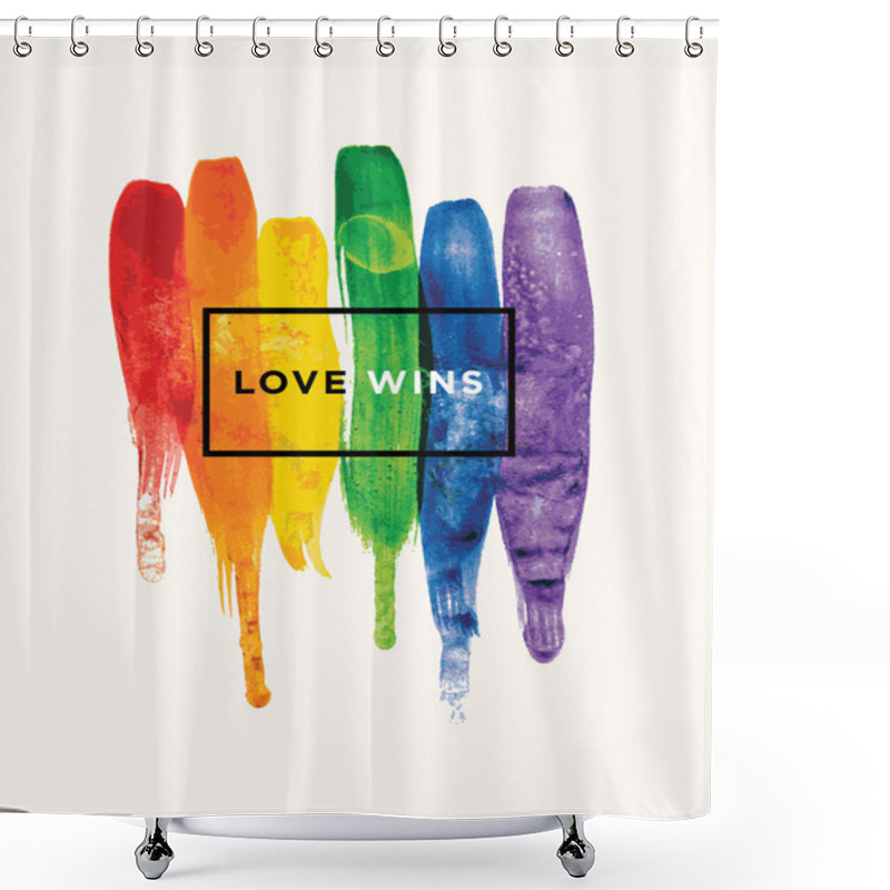 Personality  Love Wins Shower Curtains