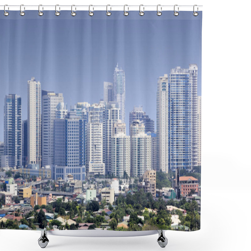 Personality  Fort Bonifacio Skyscrapers Manila Shower Curtains