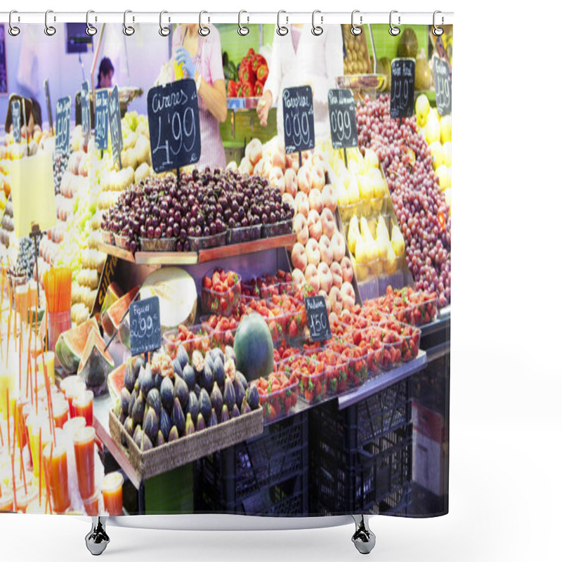 Personality  Fruits Market, In La Boqueria, Market Barcelona Shower Curtains