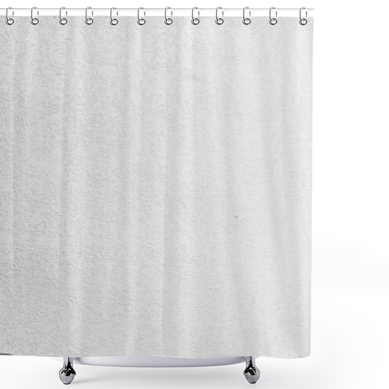 Personality  Cement Plaster Wall Texture White Concrete Background Shower Curtains