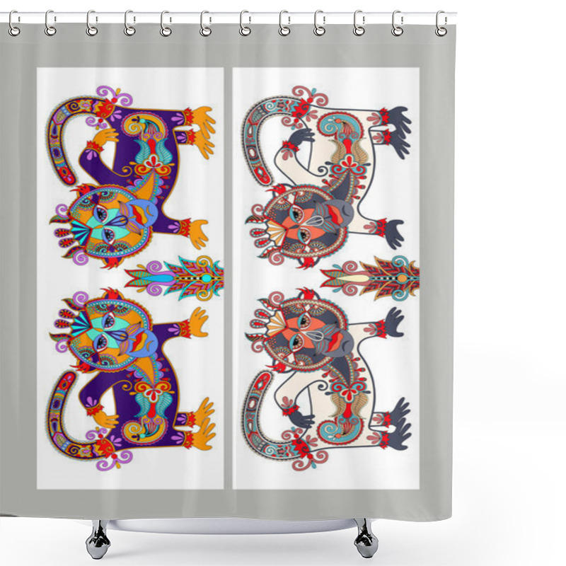 Personality  Template Layout Specially For Sublimation Printing On Standard M Shower Curtains