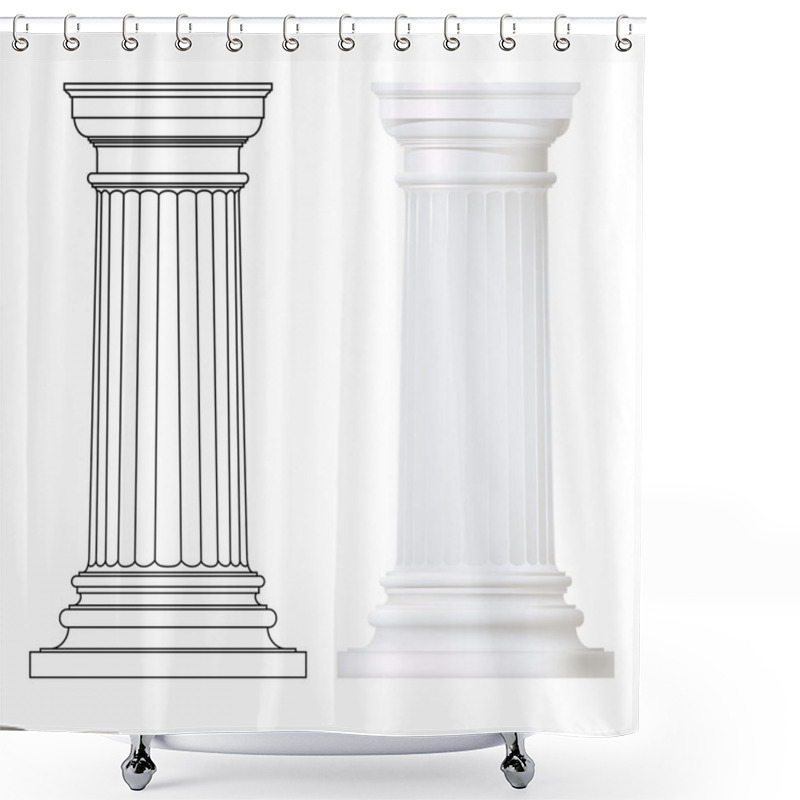 Personality  Classic Style Column Shower Curtains