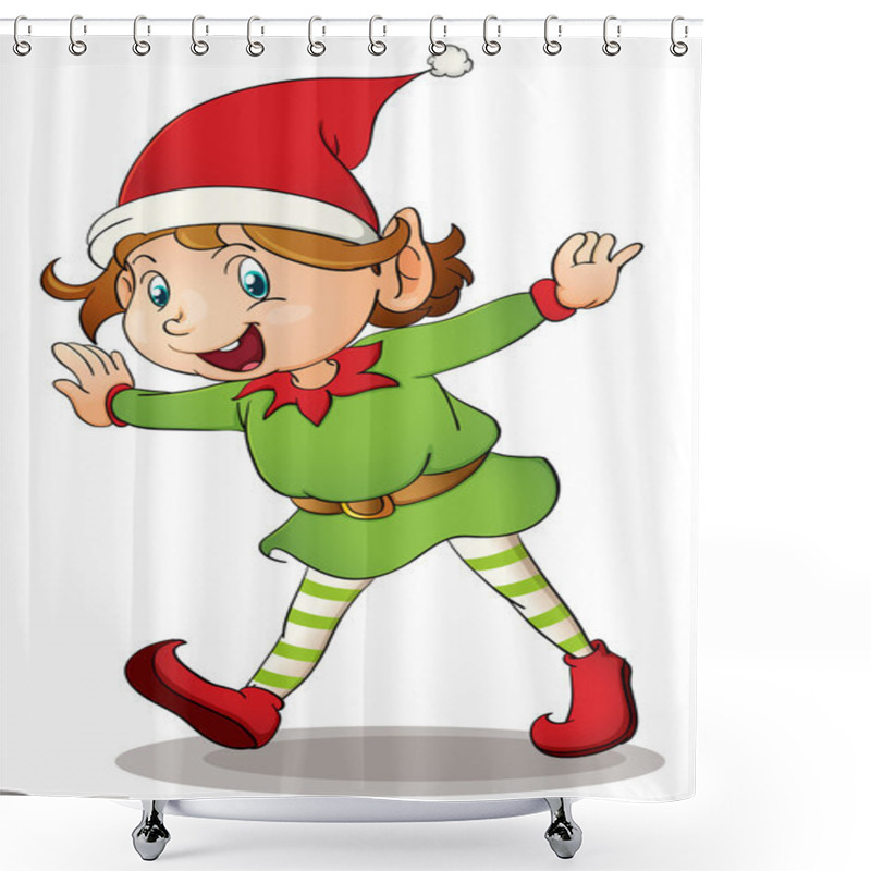 Personality  Christmas Elf Shower Curtains