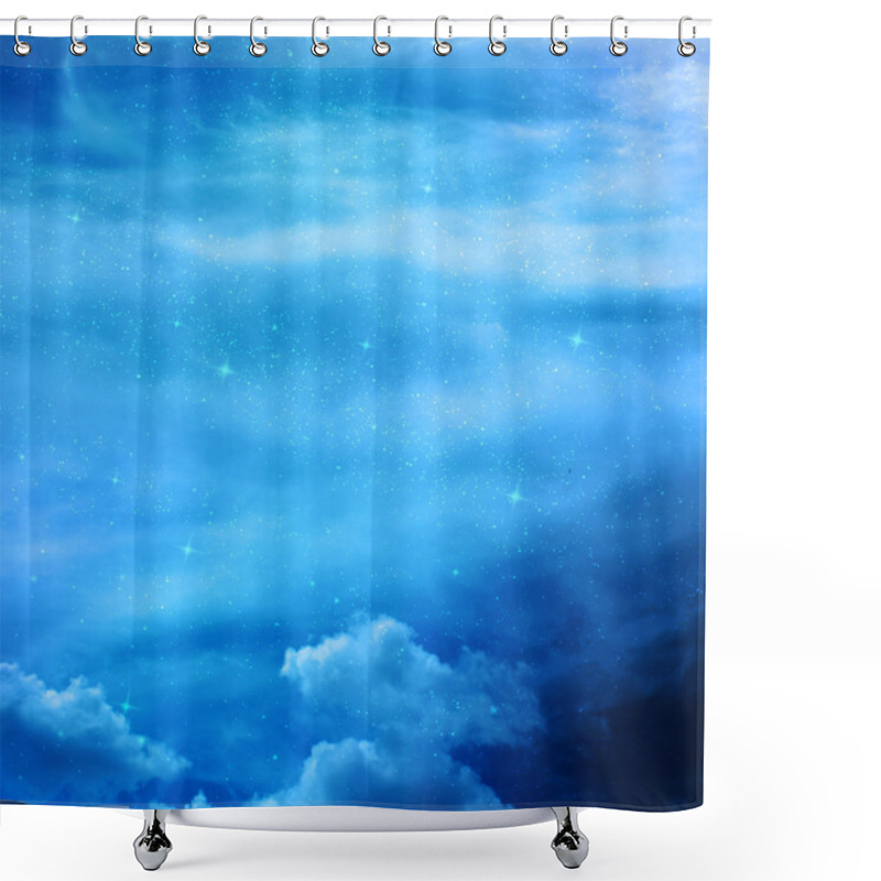 Personality  Stars And Night Sky As Background Shower Curtains