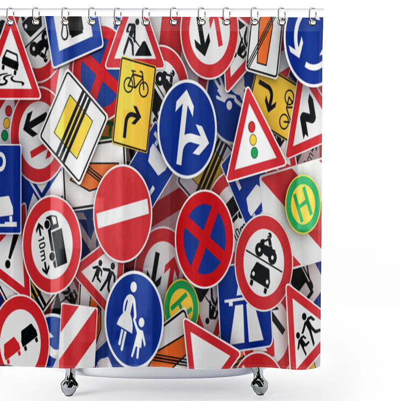 Personality  Traffic Signs Shower Curtains