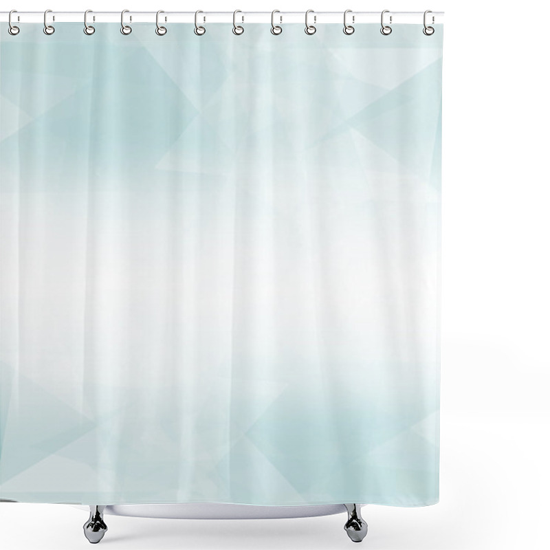 Personality  Blue Triangular Background Shower Curtains