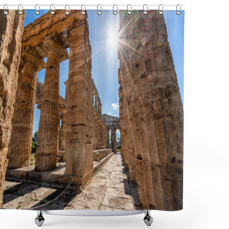 Personality  The Majestic Archeological Site Of Paestum, In The Province Of Salerno, Campania, Italy. Shower Curtains