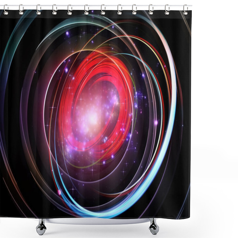 Personality  Circles Of Light Shower Curtains