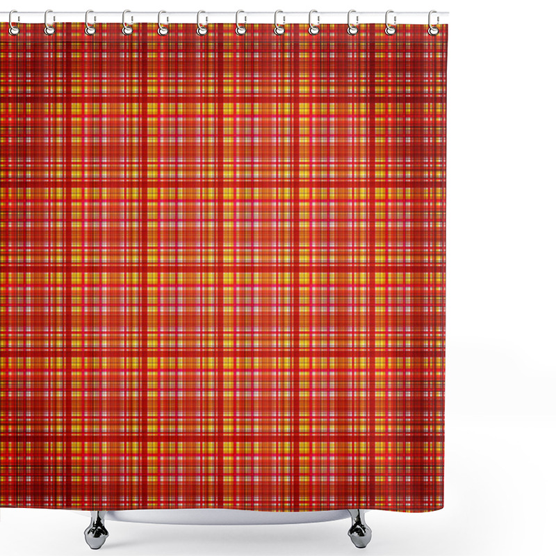 Personality  Seamless Plaid Fabric Pattern Background Shower Curtains