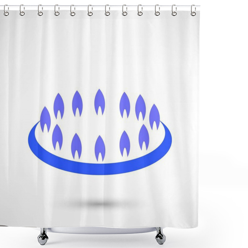 Personality  Gas Stove Icon Shower Curtains