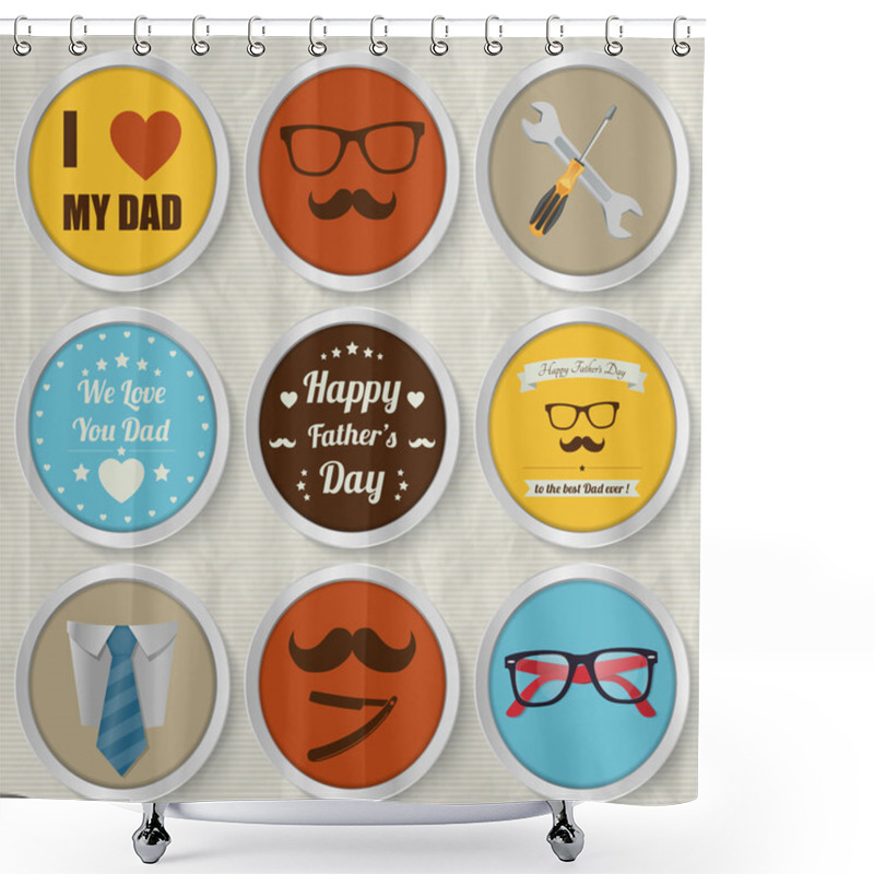 Personality  Happy Father's Day Set Shower Curtains