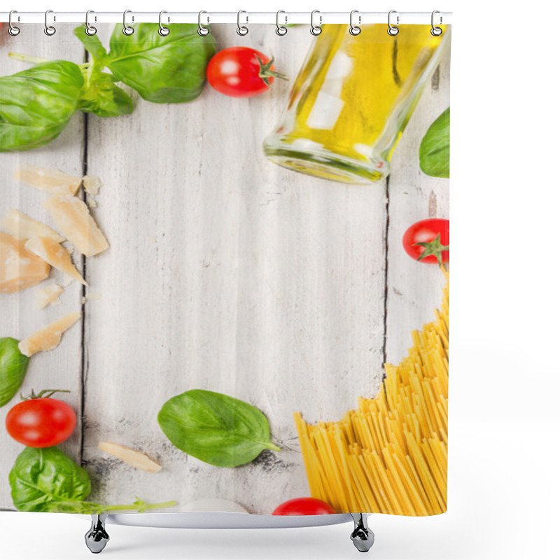 Personality  Spaghetti Cooking Ingredients Shower Curtains