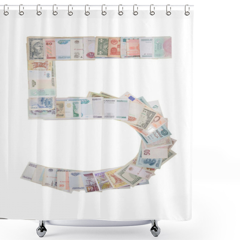 Personality  Number 5 From Money Shower Curtains