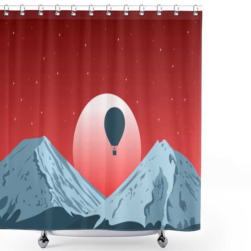 Personality  Mountain Sunset Shower Curtains