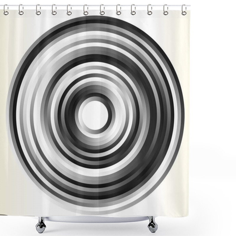 Personality  Geometric Circle Element Shower Curtains