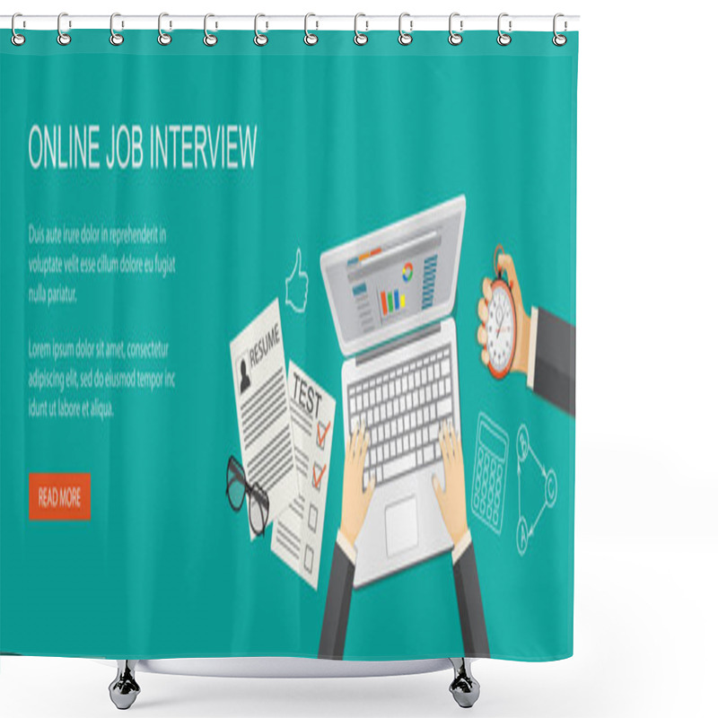 Personality  Online Job Agency Shower Curtains