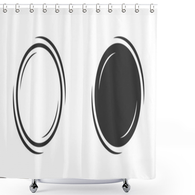 Personality  Empty Circles For Your Icons And Design Elements. Vector Illustration. Shower Curtains