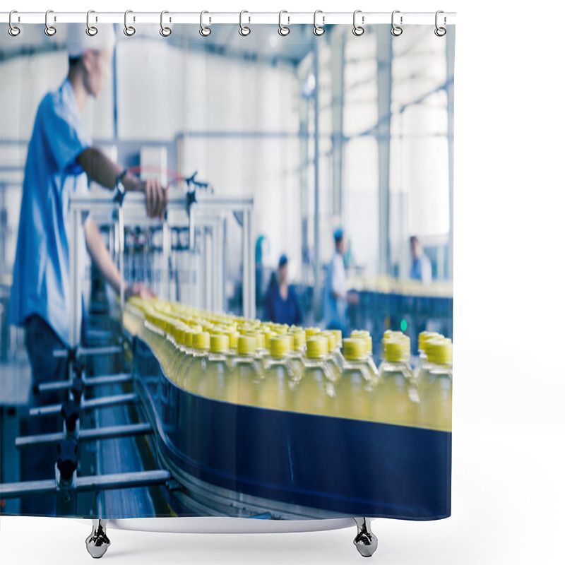 Personality  Drinks Production Plant In China Shower Curtains