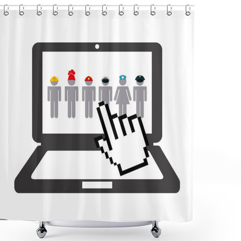 Personality  Jobs Concept Design Shower Curtains