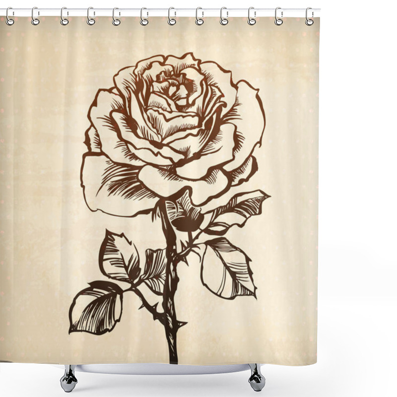 Personality  Ornamental Rose Flower Card Shower Curtains