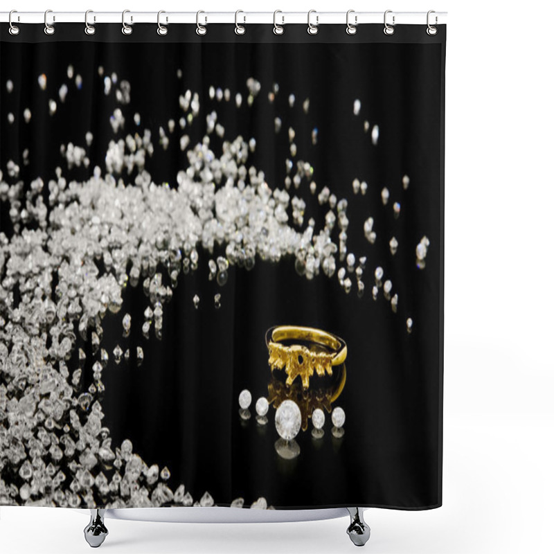 Personality  Diamond Ring Setting Shower Curtains