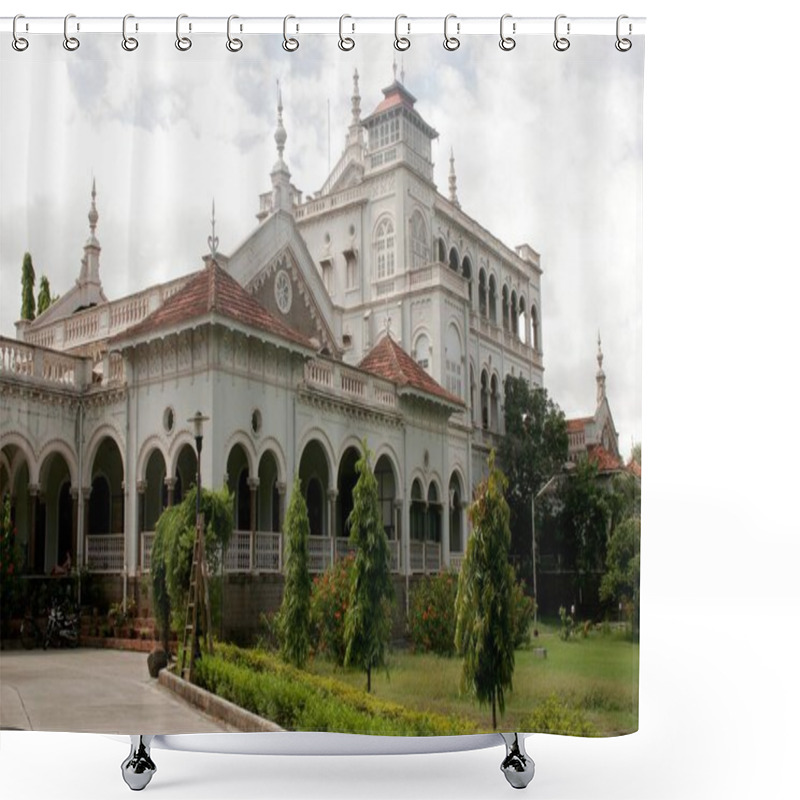 Personality  Unique Architecture Of Aga Khan Palace Built In 1892 By Sultan Mohamed Shah ; Pune ; Maharashtra ; India Shower Curtains